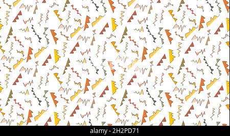 Seamless geometric vintage pattern in retro style. Memphis style. Vintage backdrop for textile, clothes, fabric, surface. Stock Vector