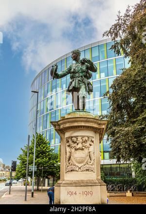 Cambridge War Memorial in Cambridge city centre, England, UK. Stock Photo
