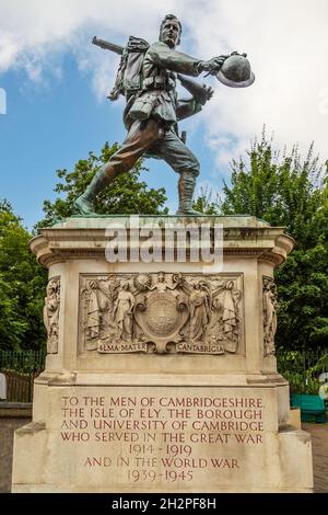 Cambridge War Memorial in Cambridge city centre, England, UK. Stock Photo