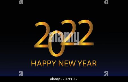 Happy new year 2022. vector Illustration for new year greeting card, banner, poster, and background decoration. eps 10 Stock Vector