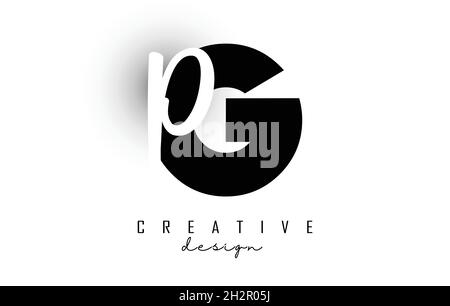 Letters GP logo with a minimalist design. Letters G and P with geometric and handwritten typography. Creative Vector Illustration with letters. Stock Vector