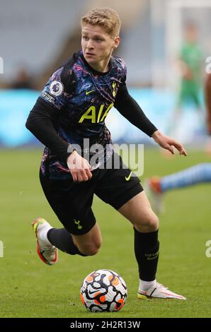Manchester, England, 23rd October 2021.  Michael Craig of Tottenham during the Professional Development League match at the Academy Stadium, Manchester. Picture credit should read: Darren Staples / Sportimage Stock Photo