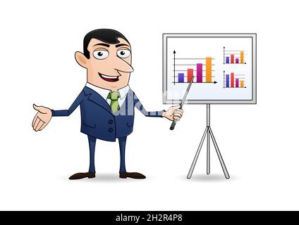 cartoon vector illustration of a flip chart Stock Vector Image & Art ...