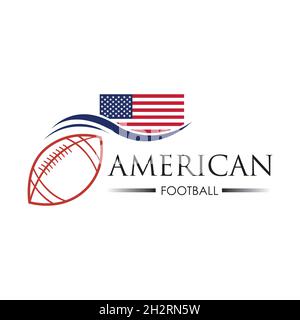 American sport football logo vector illustration design template Stock Vector