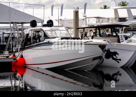fort Lauderdale, FL, USA - October 23, 2021: Photo of the 2021 Ft Lauderdale International Boat Show Stock Photo