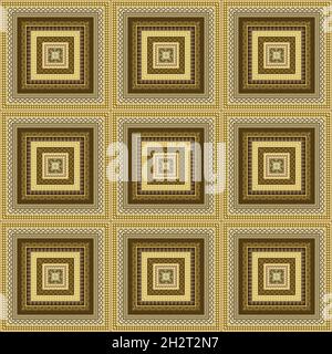 Ethnic background with geometric motifs squares Stock Vector