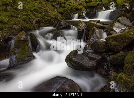 waterfall in Snowdonia, North wales, UK Stock Photo