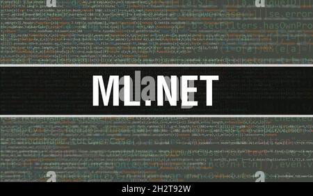 A# .NET text written on Programming code abstract technology background ...