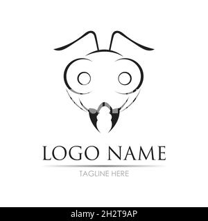 Ant Logo template vector illustration design Stock Vector