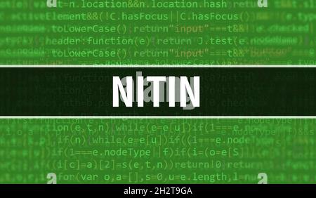 nitin concept with random parts of program code nitin with programming code abstract technology background of software developer and computer script 2h2t9ga