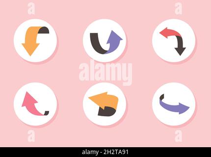 arrows different direction Stock Vector