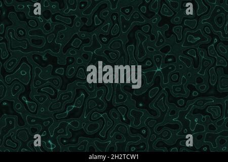 artistic amazing teal, sea-green abstractive magical shapes digitally drawn texture illustration Stock Photo