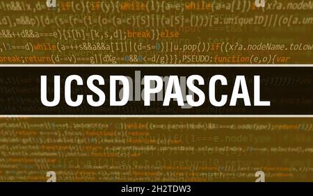 Pascal text written on Programming code abstract technology background ...