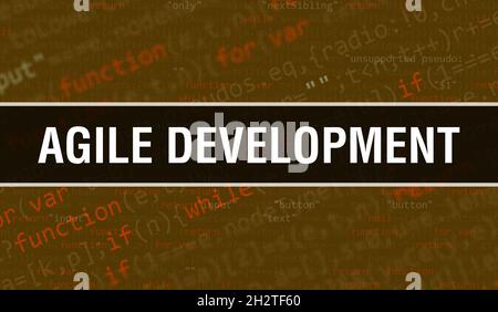 AGILE concept illustration using code for developing programs and app ...