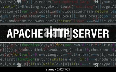 HTTP text written on Programming code abstract technology background of ...