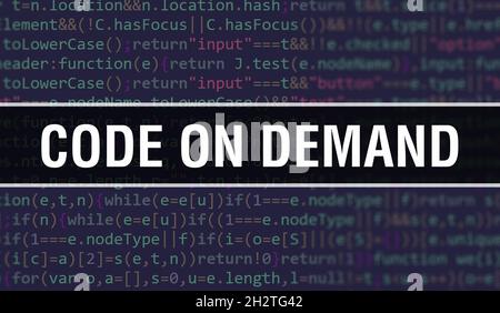 CODING concept illustration using code for developing programs and app ...