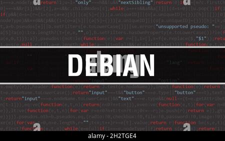 Free software text written on Programming code abstract technology ...