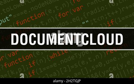 Developer concept with Random Parts of Program Code. Developer with ...
