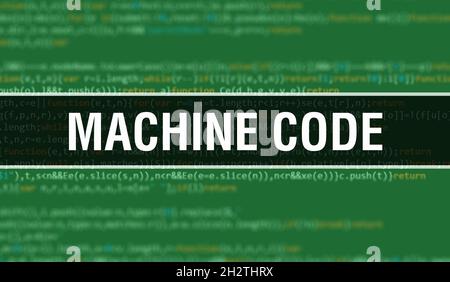 machine text written on Programming code abstract technology background ...
