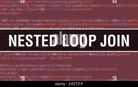 For loop text written on Programming code abstract technology ...