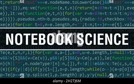 information science concept with Random Parts of Program Code ...