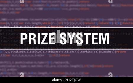 System text written on Programming code abstract technology background ...