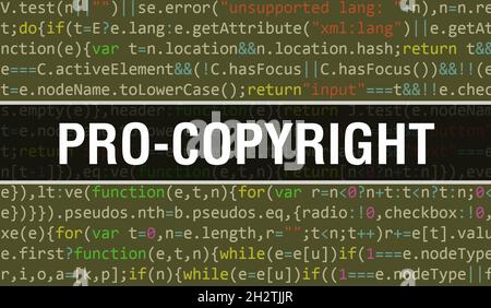 Copyright protection of programming code, concept illustration. White ...