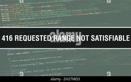 416 Error Code 416 Range Not Satisfiable concept illustration using code for ...