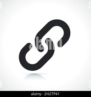chain or link black icon isolated design Stock Vector