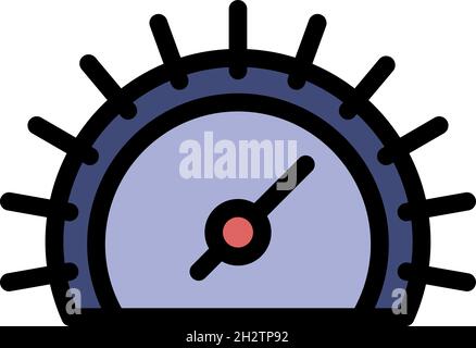 Climate barometer icon. Outline climate barometer vector icon color flat isolated Stock Vector