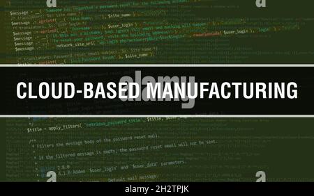 Cloud-based design with Abstract Technology Binary code Background ...