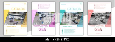 set of templates for book covers, brochures, magazines and printed products. Format A-4. Scalable size, vector. Stock Vector