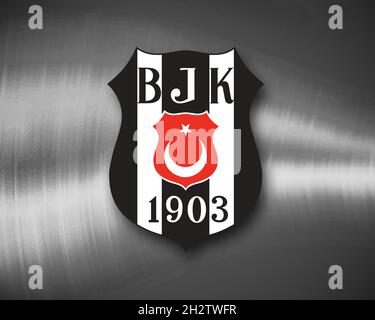 Coat of arms of the football club Besiktas Istanbul, BJK 1903, on the club's  stadium, Istanbul, Turkey Stock Photo - Alamy