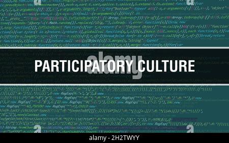 Participatory culture with Abstract Technology Binary code Background.Digital binary data and Secure Data Concept. Software Stock Photo