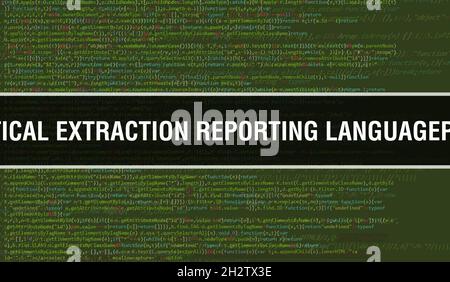 practical extraction reporting languageP-code with Abstract Technology Binary code Background.Digital binary data and Secure Data Concept. Software Stock Photo