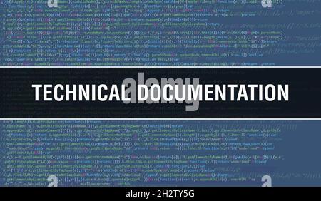 Coding Document Software documentation concept with Random Parts of Program Code ...