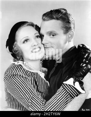 PATRICIA ELLIS and JAMES CAGNEY publicity portrait in THE ST. LOUIS KID 1934 director RAY ENRIGHT gowns Orry-Kelly Warner Bros. Stock Photo