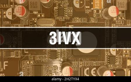 3ivx concept with Electronic Integrated Circuit on circuit board. 3ivx with Computer Chip in Circuit Board abstract technology background and Chip clo Stock Photo