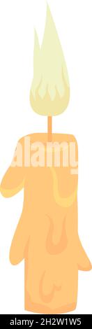 Lit candle semi flat color vector item Stock Vector