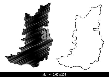 Narayanpet district (Telangana State, Republic of India) map vector ...