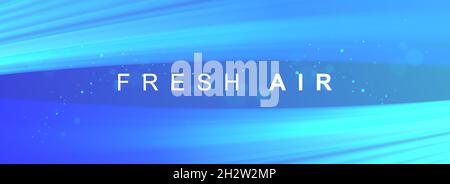 Dynamic wave. Modern wavy lines air background. Curved dots structure. Fresh air illustration. Clean fresh air flow. Stock Vector