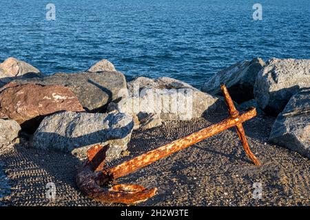 Old Anchor at Beesands, South Devon Stock Photo