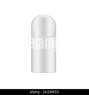 Body antiperspirant deodorant cosmetic container, realistic mockup. Beauty skin care product package, vector mock-up Stock Vector