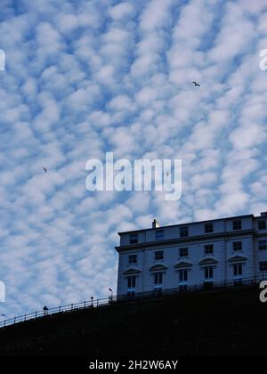 Altocumulus - Mackerel Sky - Herringbone Sky - Speckled Sky - Floccus Clouds Stock Photo
