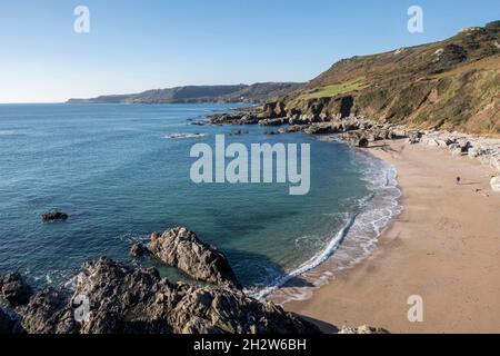 Elender Cove beach in South Devon Stock Photo