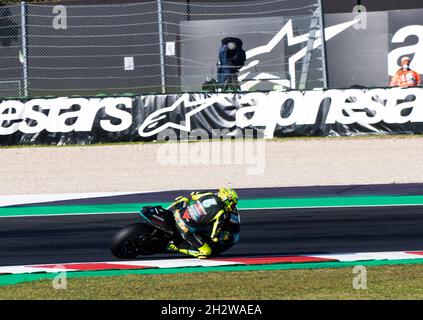 Valentino Rossi Petronas Yamaha SRT celebrating with a