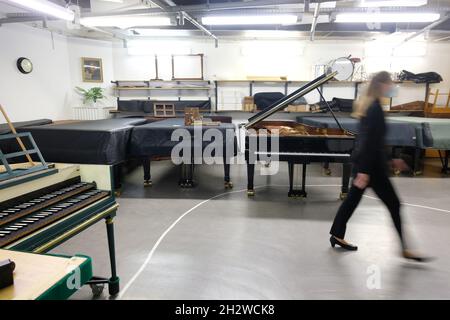 24 October 2021, Saxony, Leipzig: The Gaudium, the canteen of the  Gewandhaus. On Sunday, the concert hall welcomed guests to its open day and  allowed glimpses behind the scenes as well as