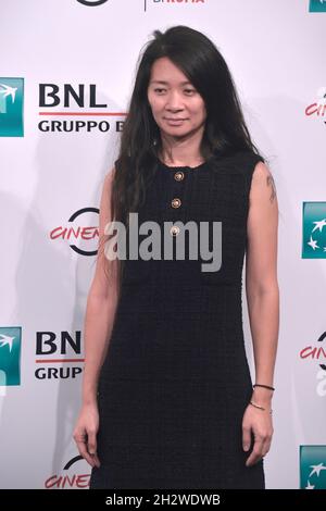 ROME, ITALY - OCTOBER 24: Chloe Zhao attend the photocall of the movie 'Eternals' during the 16th Rome Film Fest 2021 on October 24, 2021 in Rome, Italy. Stock Photo