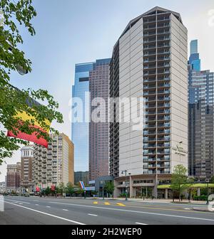 1776 Benjamin Franklin Parkway, the former Embassy Suites, was converted to apartments - The Terrace on 18th Street. Stock Photo