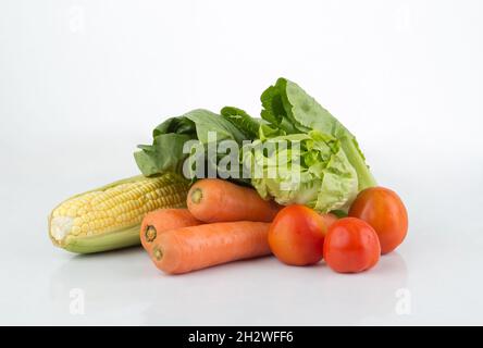 Fresh vegetables isolated on white background Stock Photo